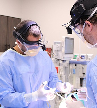 Dental patient receiving local anesthetic 